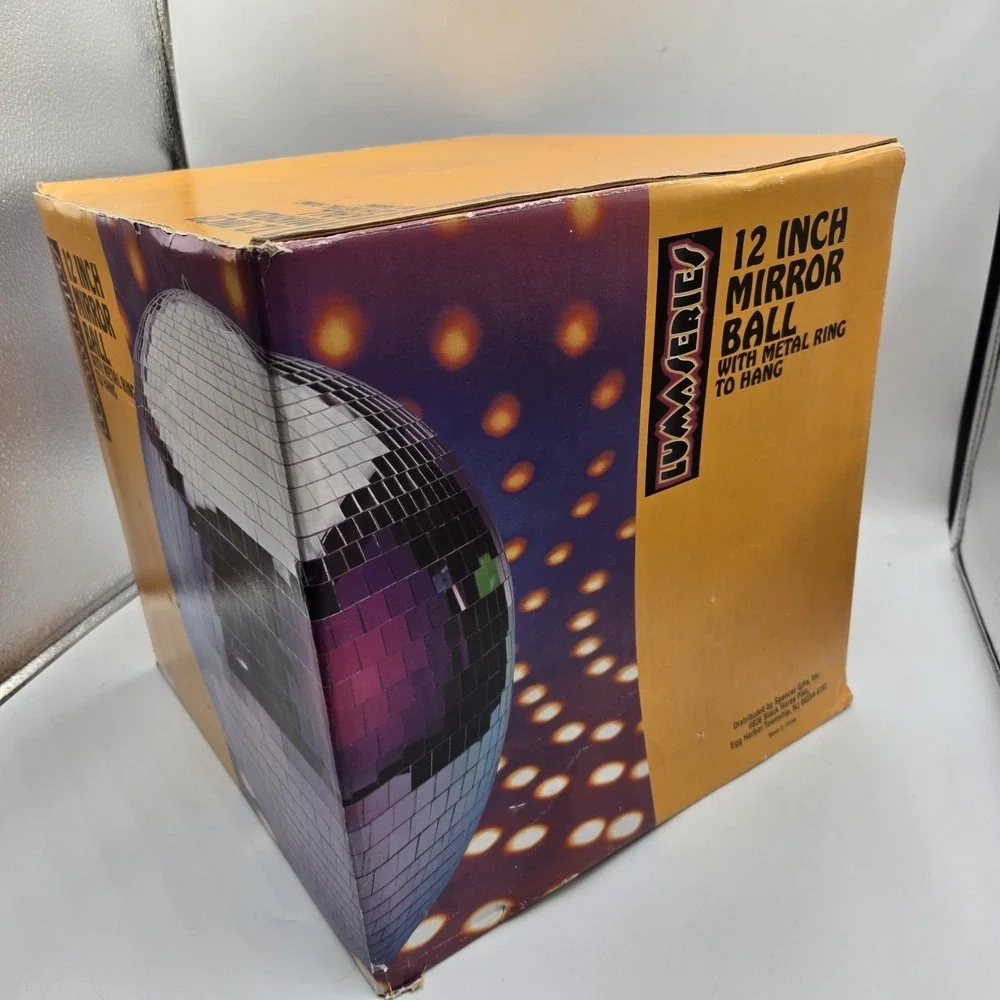 Mirror Disco Ball 12 Inch Silver Party Disco‎ Ball with Hanging Ring Luma Series